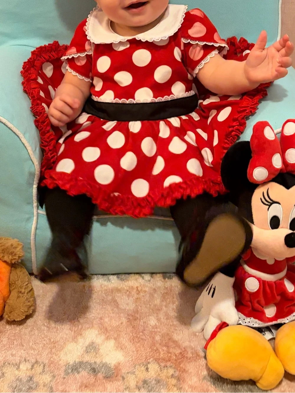 Disney Red & White Polka Dot Minnie Costume Dress - Picture 1 of 5